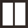 WDMA 30x30 (29.5 x 29.5 inch) Vinyl uPVC Dark Brown Slide Window without Grids Exterior
