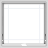 WDMA 30x30 (29.5 x 29.5 inch) White Vinyl uPVC Crank out Awning Window with Prairie Grilles