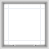 WDMA 30x30 (29.5 x 29.5 inch) White uPVC Vinyl Push out Awning Window with Prairie Grilles