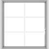 WDMA 30x32 (29.5 x 31.5 inch) Vinyl uPVC White Push out Casement Window with Colonial Grids