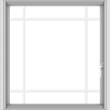 WDMA 30x32 (29.5 x 31.5 inch) Vinyl uPVC White Push out Casement Window with Prairie Grilles