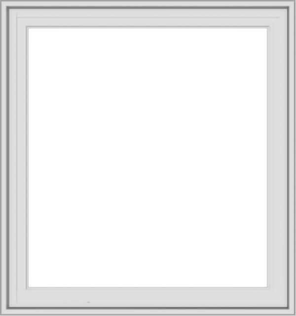 WDMA 30x32 (29.5 x 31.5 inch) White Vinyl uPVC Crank out Casement Window without Grids Exterior