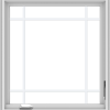 WDMA 30x32 (29.5 x 31.5 inch) White Vinyl uPVC Crank out Casement Window with Prairie Grilles