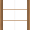 WDMA 30x36 (29.5 x 35.5 inch) Oak Wood Green Aluminum Push out Awning Window with Colonial Grids Interior