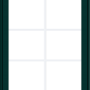 WDMA 30x36 (29.5 x 35.5 inch) Oak Wood Green Aluminum Push out Awning Window with Colonial Grids Exterior