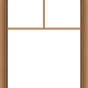 WDMA 30x36 (29.5 x 35.5 inch) Oak Wood Green Aluminum Push out Awning Window with Fractional Grilles