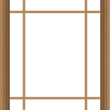 WDMA 30x36 (29.5 x 35.5 inch) Oak Wood Green Aluminum Push out Awning Window with Prairie Grilles