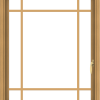 WDMA 30x36 (29.5 x 35.5 inch) Pine Wood Light Grey Aluminum Push out Casement Window with Prairie Grilles