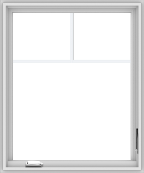 WDMA 30x36 (29.5 x 35.5 inch) White Vinyl uPVC Crank out Casement Window with Fractional Grilles