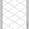 WDMA 30x36 (29.5 x 35.5 inch) White Vinyl uPVC Crank out Casement Window  with Diamond Grills