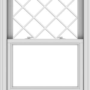 WDMA 30x40 (29.5 x 39.5 inch)  Aluminum Single Double Hung Window with Diamond Grids