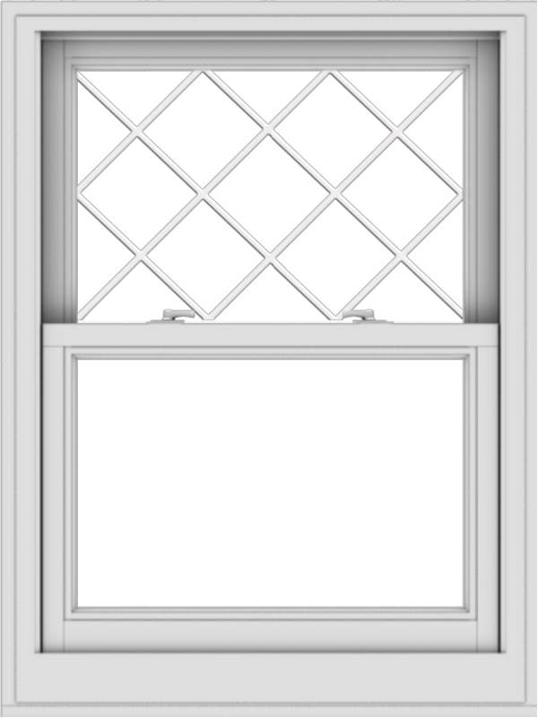 WDMA 30x40 (29.5 x 39.5 inch)  Aluminum Single Double Hung Window with Diamond Grids