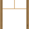 WDMA 30x40 (29.5 x 39.5 inch) Pine Wood Dark Grey Aluminum Crank out Casement Window with Fractional Grilles