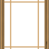 WDMA 30x40 (29.5 x 39.5 inch) Pine Wood Dark Grey Aluminum Crank out Casement Window with Prairie Grilles