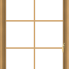 WDMA 30x40 (29.5 x 39.5 inch) Pine Wood Light Grey Aluminum Push out Casement Window with Colonial Grids