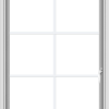 WDMA 30x40 (29.5 x 39.5 inch) Vinyl uPVC White Push out Casement Window with Colonial Grids