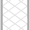 WDMA 30x40 (29.5 x 39.5 inch) Vinyl uPVC White Push out Casement Window  with Diamond Grills