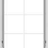 WDMA 30x40 (29.5 x 39.5 inch) White Vinyl uPVC Crank out Awning Window with Colonial Grids Interior