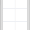 WDMA 30x40 (29.5 x 39.5 inch) White Vinyl uPVC Crank out Awning Window with Colonial Grids Exterior