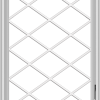 WDMA 30x40 (29.5 x 39.5 inch) White Vinyl uPVC Crank out Casement Window  with Diamond Grills