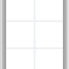WDMA 30x40 (29.5 x 39.5 inch) White uPVC Vinyl Push out Awning Window with Colonial Grids Interior