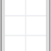 WDMA 30x40 (29.5 x 39.5 inch) White uPVC Vinyl Push out Awning Window with Colonial Grids Exterior