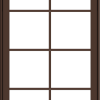 WDMA 30x48 (29.5 x 47.5 inch) Oak Wood Dark Brown Bronze Aluminum Crank out Awning Window with Colonial Grids Exterior
