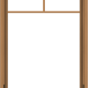 WDMA 30x48 (29.5 x 47.5 inch) Oak Wood Dark Brown Bronze Aluminum Crank out Awning Window with Fractional Grilles