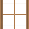 WDMA 30x48 (29.5 x 47.5 inch) Oak Wood Green Aluminum Push out Awning Window with Colonial Grids Interior