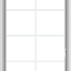 WDMA 30x48 (29.5 x 47.5 inch) uPVC Vinyl White push out Casement Window with Colonial Grids