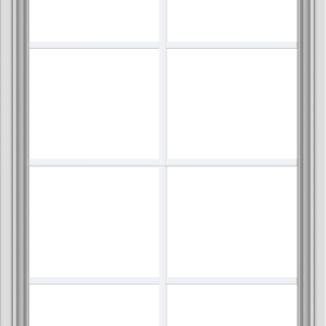WDMA 30x48 (29.5 x 47.5 inch) White uPVC Vinyl Push out Awning Window with Colonial Grids Interior