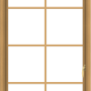 WDMA 30x54 (29.5 x 53.5 inch) Pine Wood Light Grey Aluminum push out Casement Window with Colonial Grids