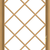 WDMA 30x54 (29.5 x 53.5 inch) Pine Wood Light Grey Aluminum push out Casement Window without Grids with Diamond Grills