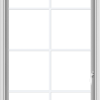 WDMA 30x54 (29.5 x 53.5 inch) uPVC Vinyl White push out Casement Window with Colonial Grids