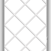 WDMA 30x54 (29.5 x 53.5 inch) uPVC Vinyl White push out Casement Window without Grids with Diamond Grills