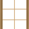 WDMA 30x60 (29.5 x 59.5 inch) Pine Wood Dark Grey Aluminum Crank out Casement Window with Colonial Grids
