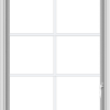 WDMA 30x60 (29.5 x 59.5 inch) White Vinyl uPVC Push out Casement Window with Colonial Grids