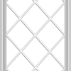 WDMA 30x60 (29.5 x 59.5 inch) White Vinyl uPVC Crank out Casement Window without Grids with Diamond Grills