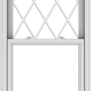 WDMA 30x61 (29.5 x 60.5 inch)  Aluminum Single Double Hung Window with Diamond Grids