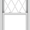 WDMA 30x66 (29.5 x 65.5 inch)  Aluminum Single Double Hung Window with Diamond Grids