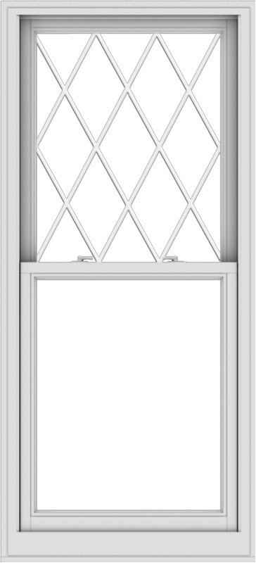 WDMA 30x66 (29.5 x 65.5 inch)  Aluminum Single Double Hung Window with Diamond Grids