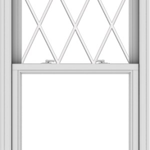 WDMA 30x72 (29.5 x 71.5 inch)  Aluminum Single Double Hung Window with Diamond Grids