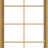 WDMA 30x72 (29.5 x 71.5 inch) Pine Wood Light Grey Aluminum Push out Casement Window with Colonial Grids