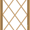 WDMA 30x72 (29.5 x 71.5 inch) Pine Wood Light Grey Aluminum Push out Casement Window without Grids with Diamond Grills