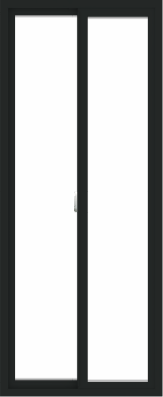 WDMA 30x72 (29.5 x 71.5 inch) Vinyl uPVC Black Slide Window without Grids Interior