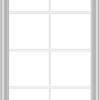 WDMA 30x72 (29.5 x 71.5 inch) White Vinyl uPVC Crank out Casement Window with Colonial Grids