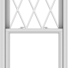 WDMA 30x78 (29.5 x 77.5 inch)  Aluminum Single Double Hung Window with Diamond Grids