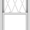 WDMA 30x84 (29.5 x 83.5 inch)  Aluminum Single Double Hung Window with Diamond Grids