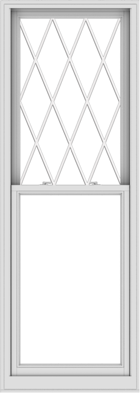 WDMA 30x84 (29.5 x 83.5 inch)  Aluminum Single Double Hung Window with Diamond Grids