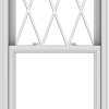 WDMA 30x90 (29.5 x 89.5 inch)  Aluminum Single Double Hung Window with Diamond Grids